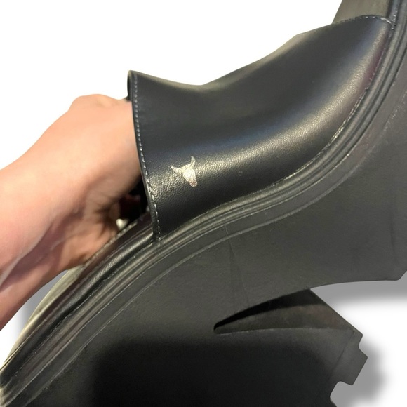 Windsor Smith Fantasize Heel Womens 9 Leather Chunky Platform Open Toe - Picture 5 of 6